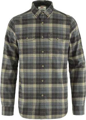 Fjällräven Singi Heavy Flannel Skjorte Super Grey-Stone Grey